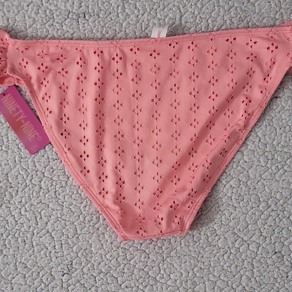 Ninety Pink Eyelet Bikini Bottom - Picture 4 of 4